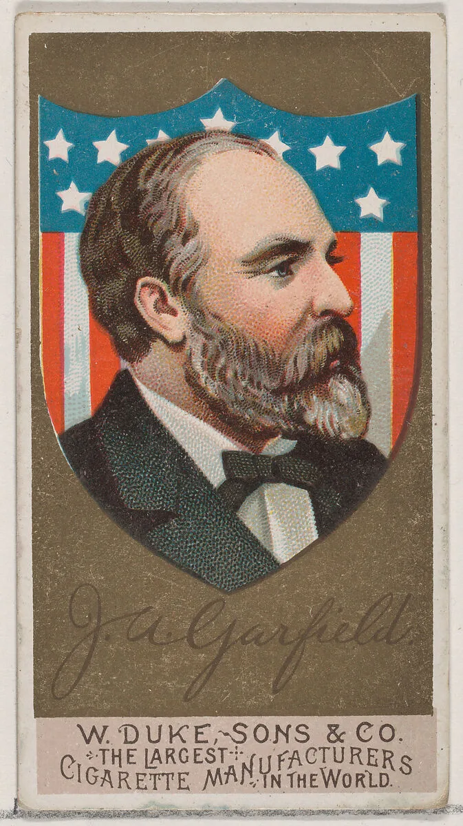 James A. Garfield, from the series Great Americans (N76) for Duke brand cigarettes — W. Duke, Sons & Co.