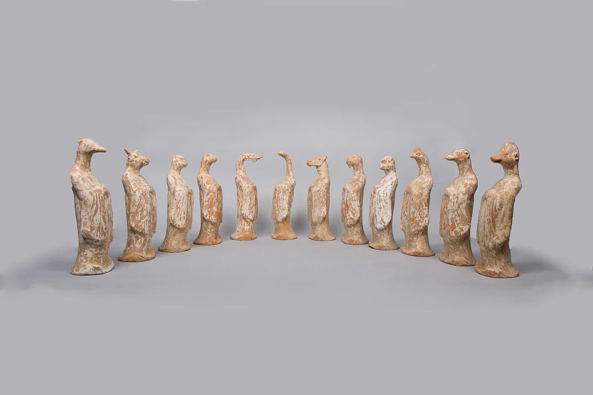 唐 彩繪陶十二生肖俑|Set of twelve zodiac animals — Unknown