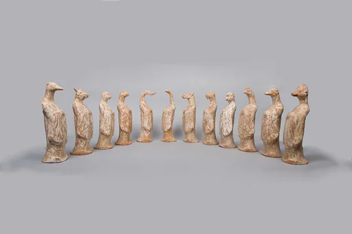 唐 彩繪陶十二生肖俑|Set of twelve zodiac animals