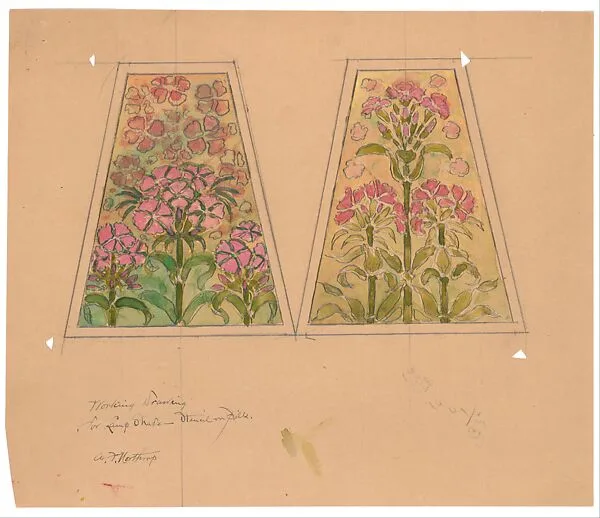 Working drawing for a lampshade — Tiffany Studios|Agnes F. Northrop|Tiffany Glass and Decorating Company