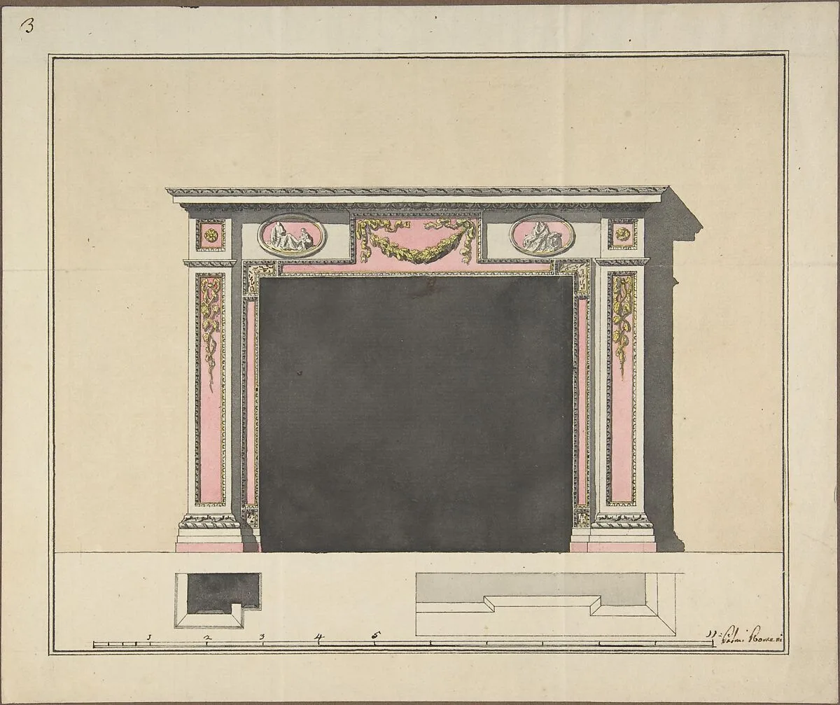 Mantel Design — Anonymous, Italian, Bolognese 18th century artist