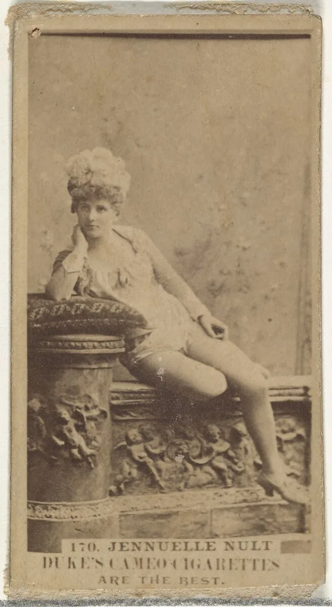 Card Number 170, Jennuelle Nult, from the Actors and Actresses series (N145-5) issued by Duke Sons & Co. to promote Cameo Cigarettes — W. Duke, Sons & Co.