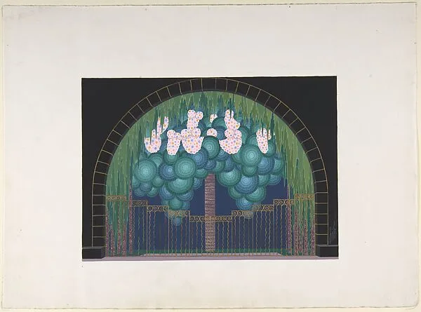 Stage set design for "L'Arbre," George White's Scandals, New York, 1928 — Erté (Romain de Tirtoff)