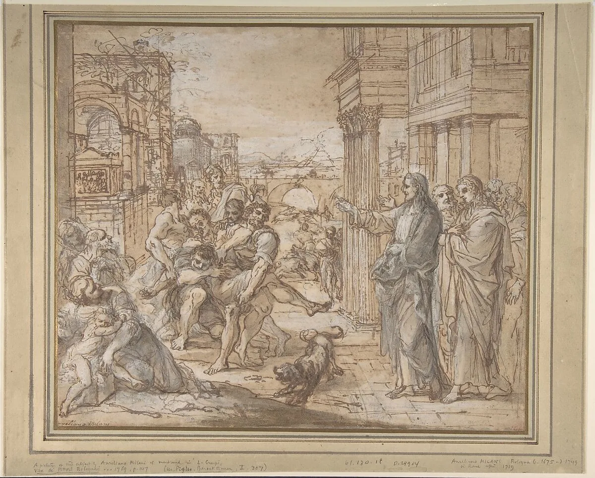 Christ Healing a Possessed Man — Aureliano Milani