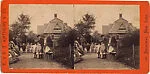 [2 Stereographic Views of Ballplayers' House, Central Park, New York]