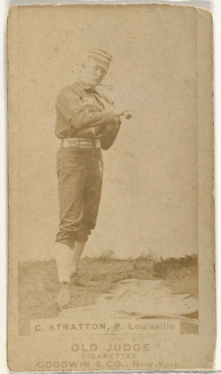 Chilton Scott Stratton, Pitcher, Louisville Colonels, from the Old Judge series (N172) for Old Judge Cigarettes — Goodwin & Company