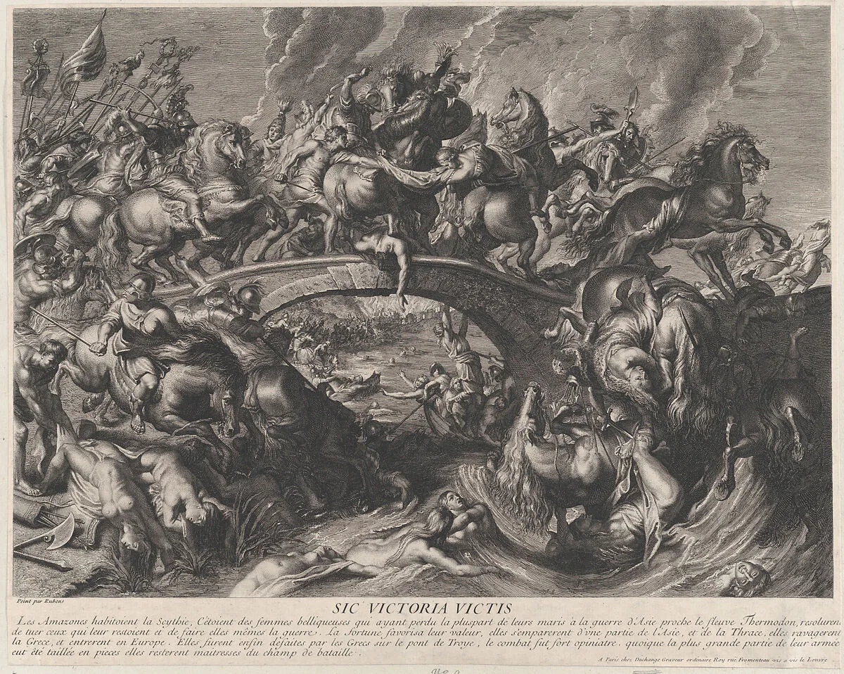 The Battle of the Amazons — Gaspard Duchange|Peter Paul Rubens