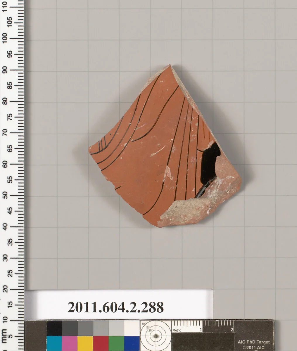 Terracotta fragment of a column-krater? (bowl for mixing wine and water) — Unknown