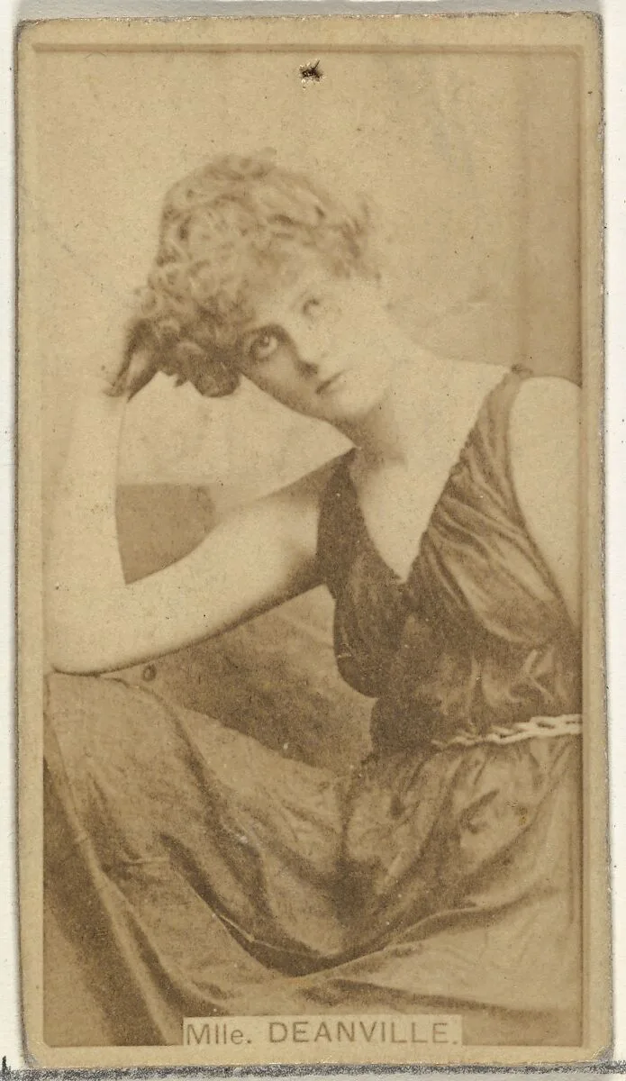 Mlle. Deanville, from the Actors and Actresses series (N145-8) issued by Duke Sons & Co. to promote Duke Cigarettes — American Tobacco Company|W. Duke, Sons & Co.