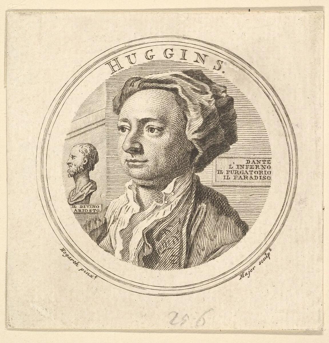 Portrait of William Huggins, translator of Ariosto — William Hogarth|Thomas Major|William Huggins