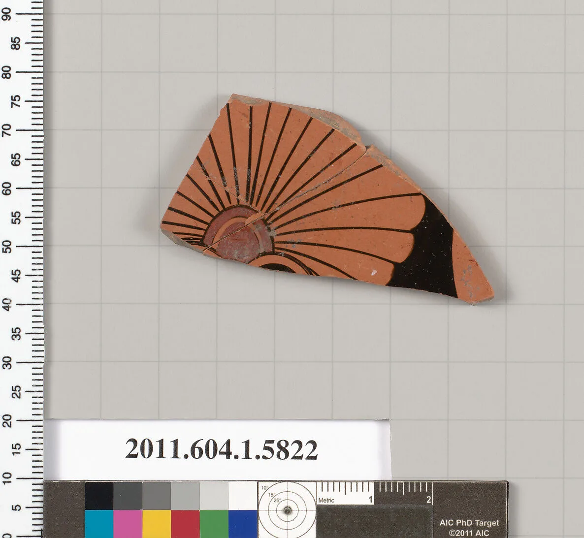 Terracotta fragment of a kylix: eye-cup (drinking cup) — Unknown