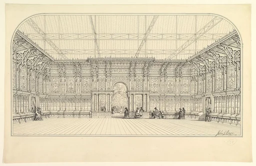 Gallery Lined with Display Cases