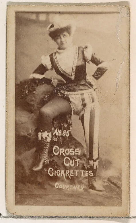 Card Number 85, Courtney, from the Actors and Actresses series (N145-1) issued by Duke Sons & Co. to promote Cross Cut Cigarettes — W. Duke, Sons & Co.