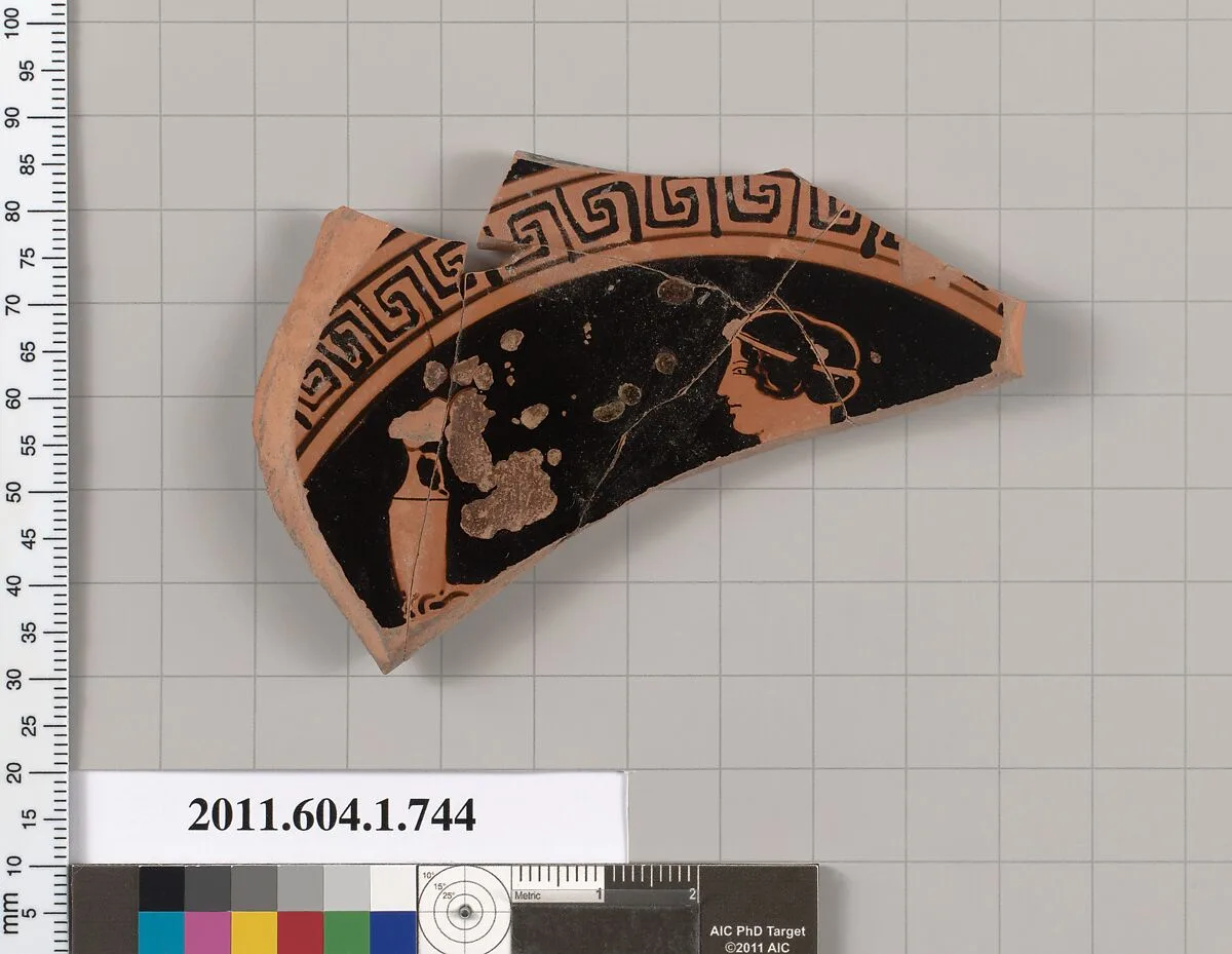 Terracotta fragment of a kylix (drinking cup) — Unknown