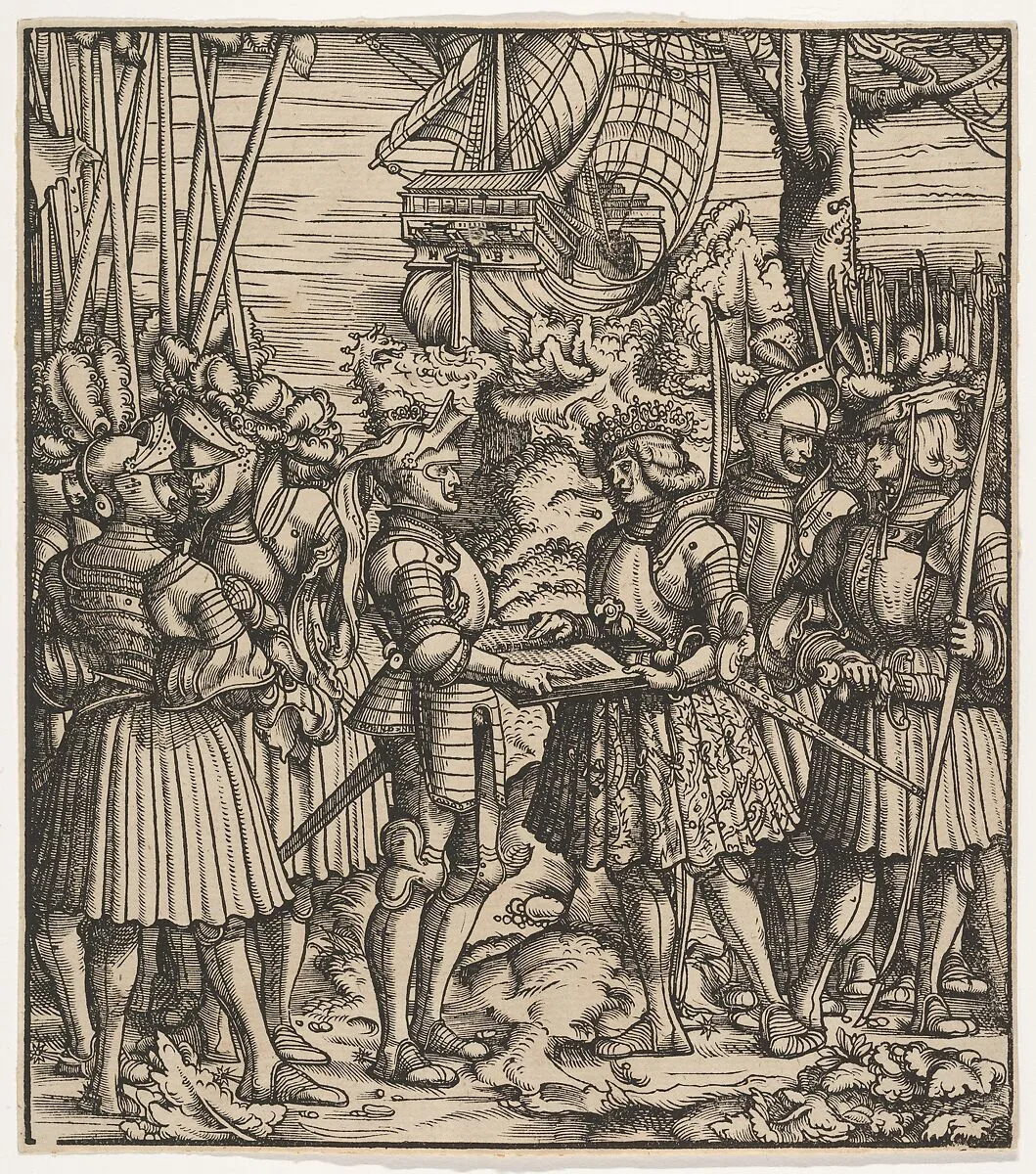 The New Treaty between King Philip and Henry VII, from "Der Weisskunig" — Hans Burgkmair|Jost de Negker|Marx Treitz-Sauerwein von Ehrentreitz