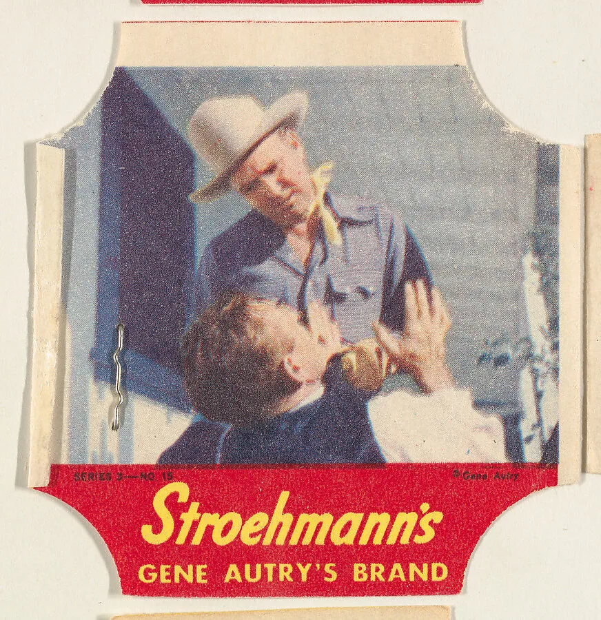 Gene Autry's Brand, Series 3, No. 15, from the Gene Autry's Brand bread end labels series (D290-7) issued by Stroehmann Bread Company — Stroehmann Bread Company
