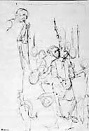 Study for Judas Kiss: Christ and Judas — Stephen Greene
