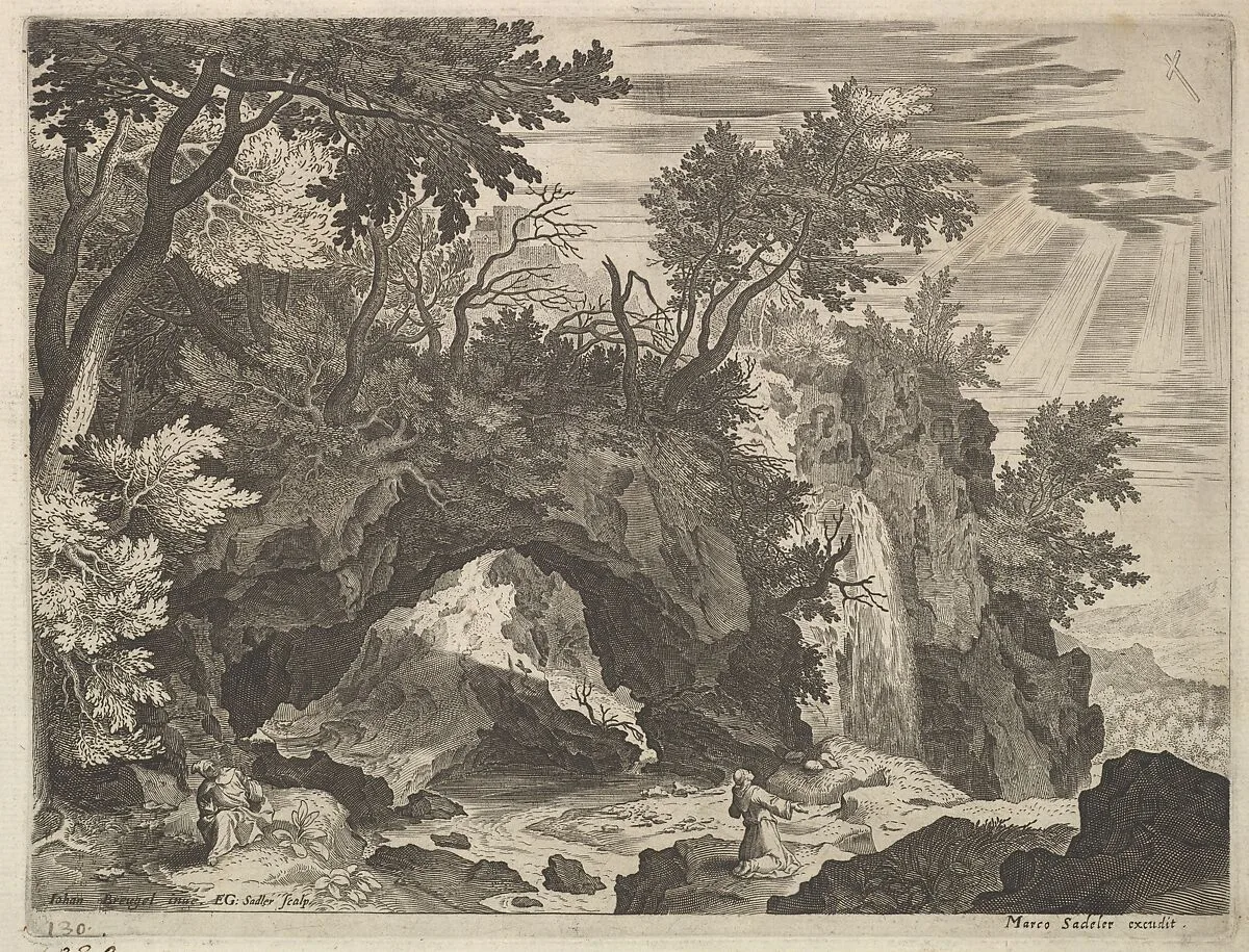 Rocky Landscape with St. Francis — Aegidius Sadeler II|Jan Brueghel the Elder|Marcus Sadeler