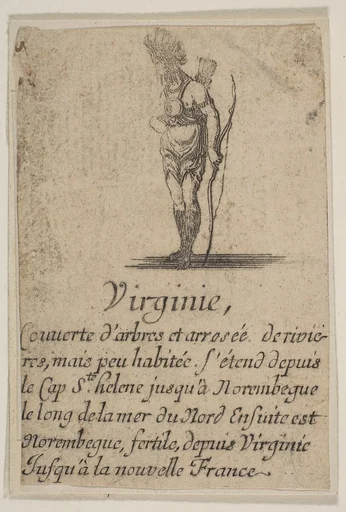 Virginia, from the playing cards "Jeu de la Géographie"