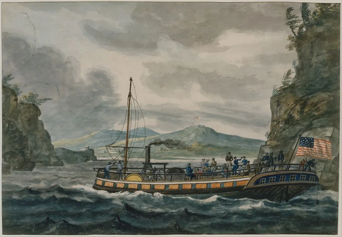 Steamboat Travel on the Hudson River — Pavel Petrovich Svinin