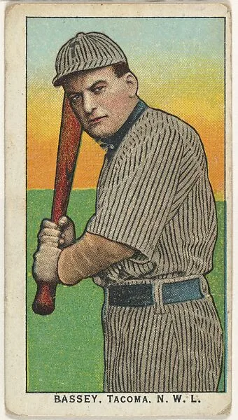 Bassey, Tacoma, Northwestern League, from the "Obak Baseball Players" set (T212), issued by the American Tobacco Company to promote Obak Mouthpiece Cigarettes — American Tobacco Company