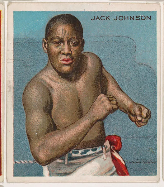 Jack Johnson, Boxing, from Mecca & Hassan Champion Athlete and Prize Fighter collection, 1910 — Mecca Cigarettes