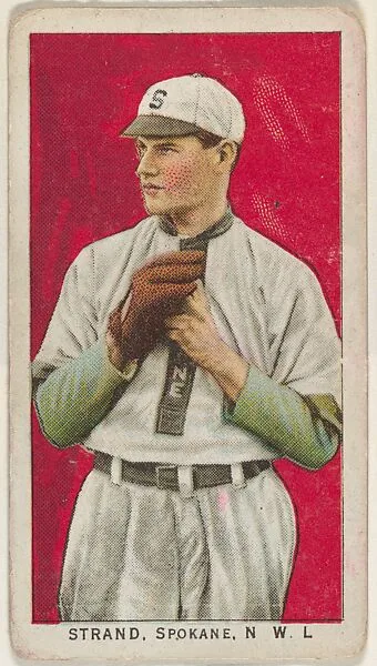 Strand, Spokane, Northwestern League, from the "Obak Baseball Players" set (T212), issued by the American Tobacco Company to promote Obak Mouthpiece Cigarettes — American Tobacco Company