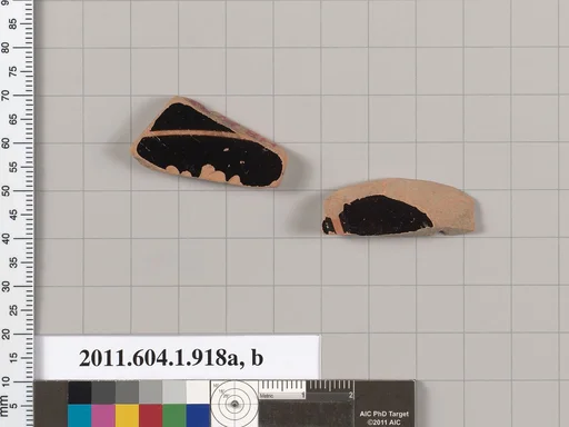 Terracotta fragments of kylikes (drinking cups)