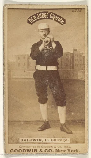 Baldwin, Pitcher, Chicago, from the Old Judge series (N172) for Old Judge Cigarettes