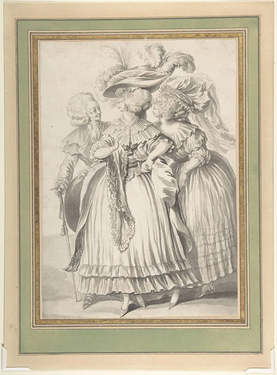 Two Ladies and a Gentleman — Louis Binet