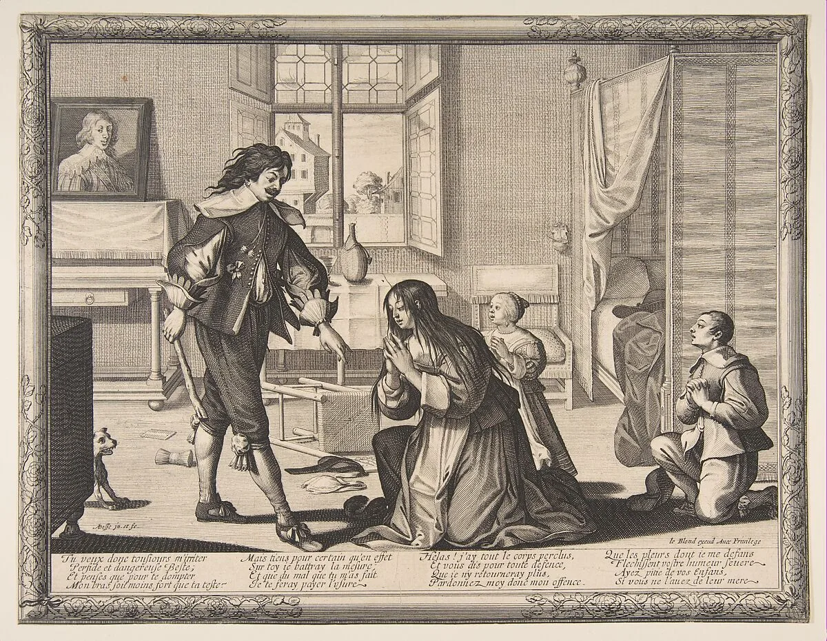The Wife-Beater — Abraham Bosse|Jean I Leblond