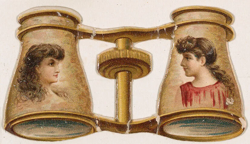 Opera glasses, from the Novelties series (N228, Type 4) issued by Kinney Bros. — Kinney Brothers Tobacco Company