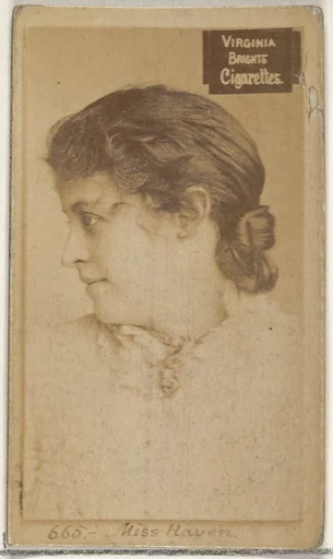 Card 665, Miss Haven, from the Actors and Actresses series (N45, Type 2) for Virginia Brights Cigarettes