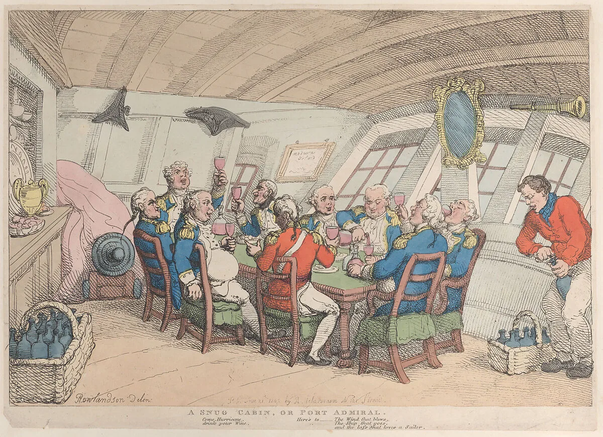 A Snug Cabin, or Port Admiral — Rudolph Ackermann, London|Thomas Rowlandson