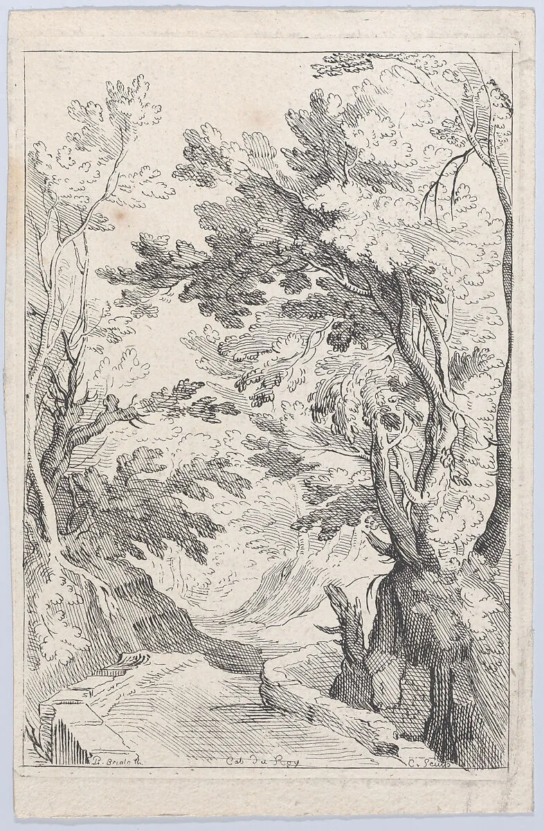 A Pathway with a Parapet in a Forest — Paul Bril|Anne Claude Philippe de Tubières, comte de Caylus