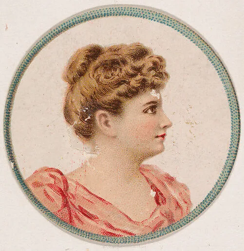 Portrait of woman, from the Novelties series (N228, Type 2) issued by Kinney Bros. — Kinney Brothers Tobacco Company