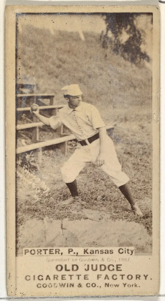 Walter Henry Porter, Pitcher, Kansas City Cowboys, from the Old Judge series (N172) for Old Judge Cigarettes — Goodwin & Company