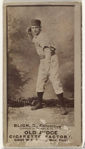 Edwin Forrest "Ned" Bligh, Catcher, Cleveland, from the Old Judge series (N172) for Old Judge Cigarettes