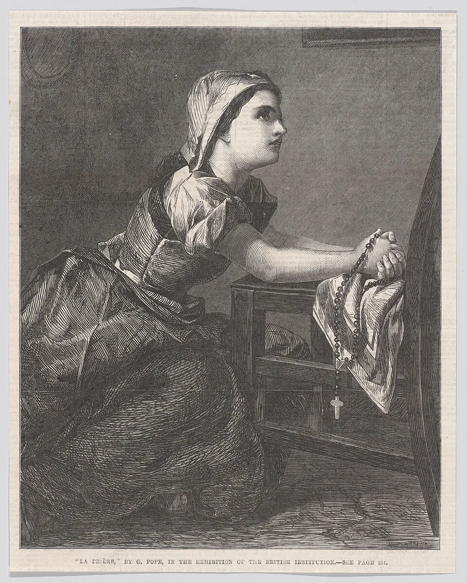 La Prière (The Prayer), from "Illustrated London News" — Gustav Pope|William Luson Thomas