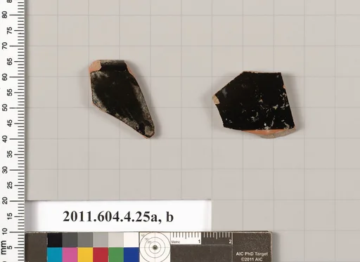 Terracotta fragments of a kylix (drinking cup)