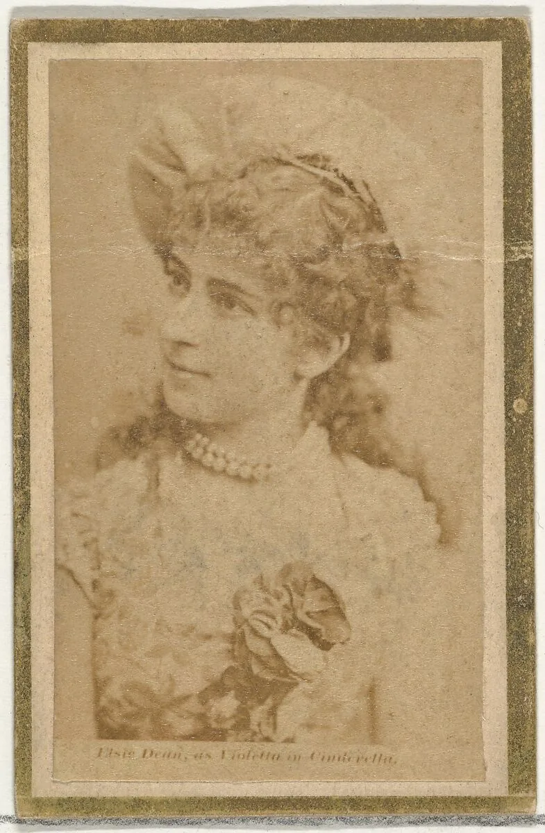 Elsie Dean as Violetta in Cinderella, from the Actresses and Celebrities series (N60, Type 2) promoting Little Beauties Cigarettes for Allen & Ginter brand tobacco products — Allen & Ginter
