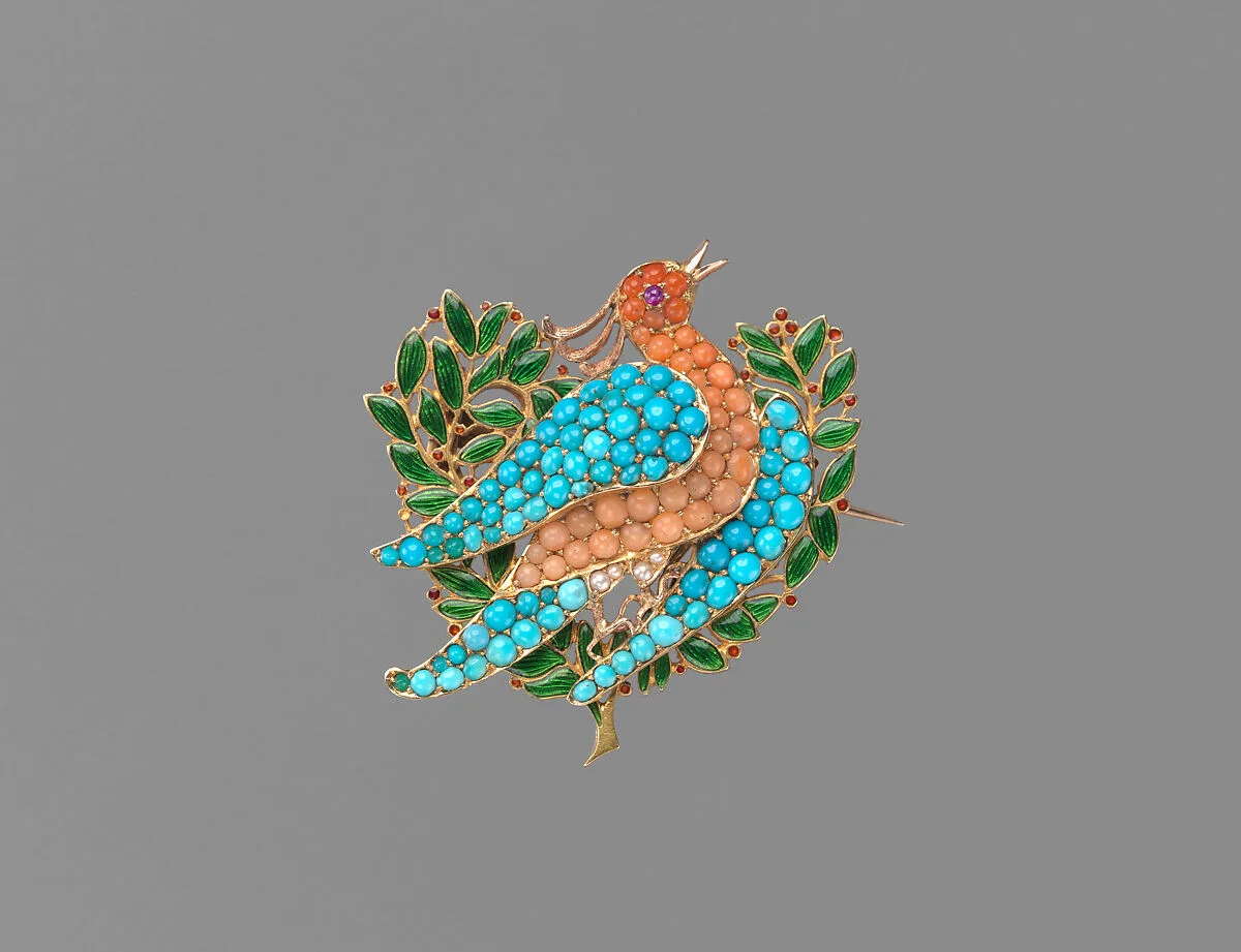 Brooch in the form of a dove on an olive branch — Carlo (II) Giuliano|Arthur Giuliano|Sir Edward Burne-Jones