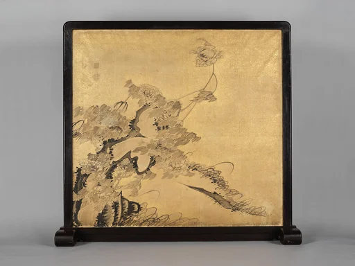 蟹図［表］ 牡丹図［裏］大衝立|Crabs and Peonies