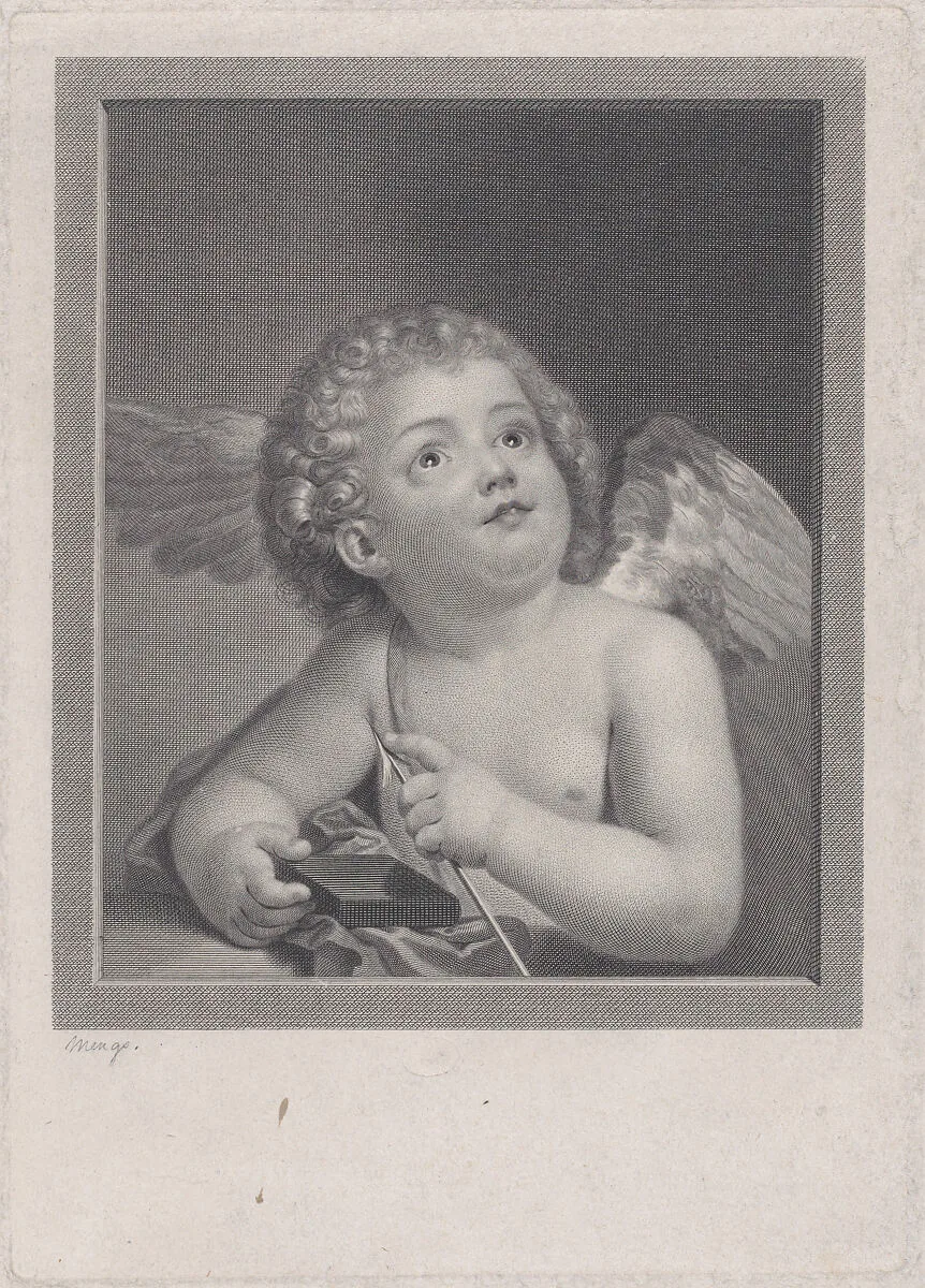 Cupid feeling the point of an arrow — Johann Friedrich Bause|Anton Raphael Mengs