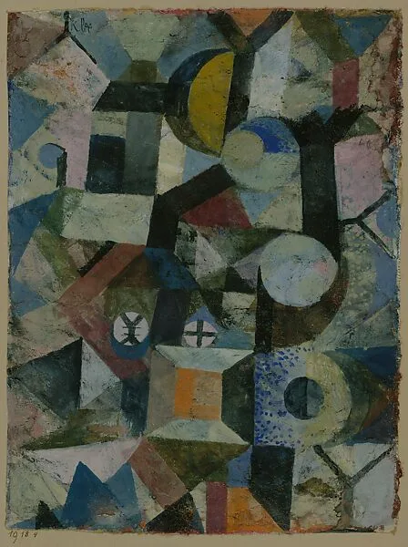 Composition with the Yellow Half-Moon and the Y — Paul Klee