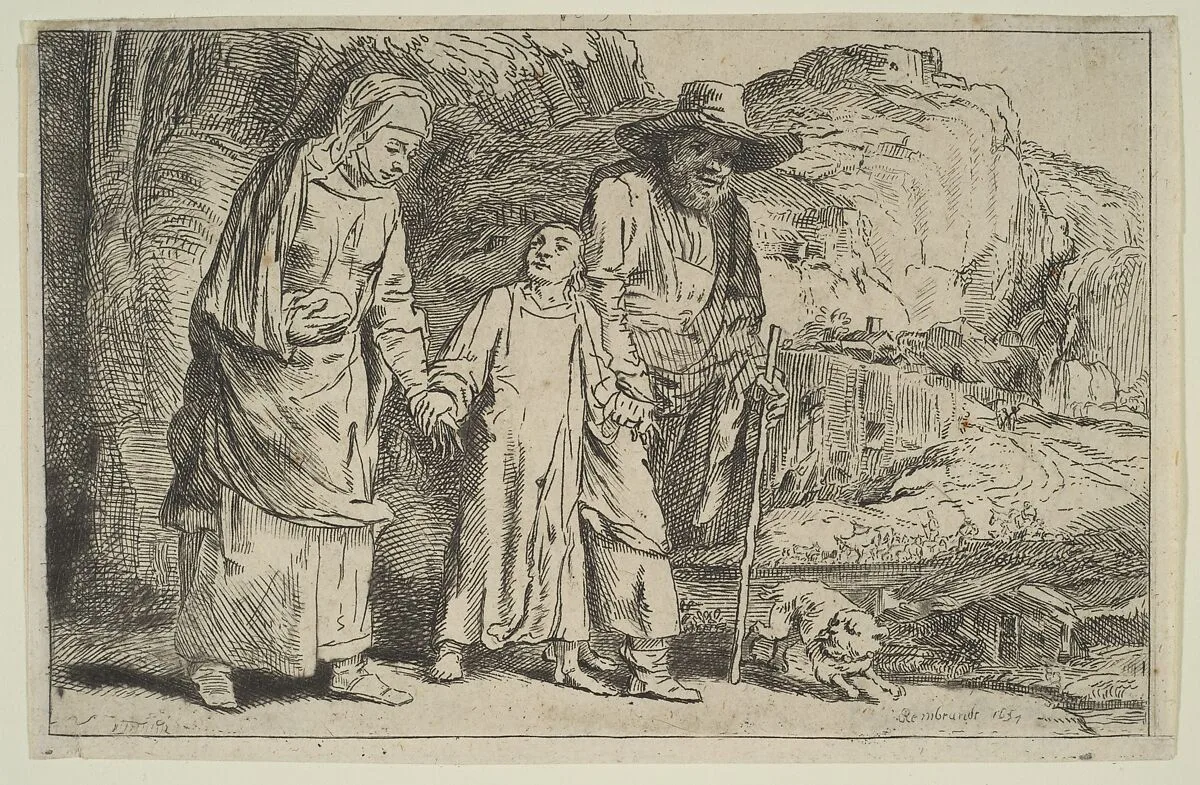 Christ Between His Parents Returning from the Temple — Rembrandt (Rembrandt van Rijn)|baron Dominique Vivant Denon