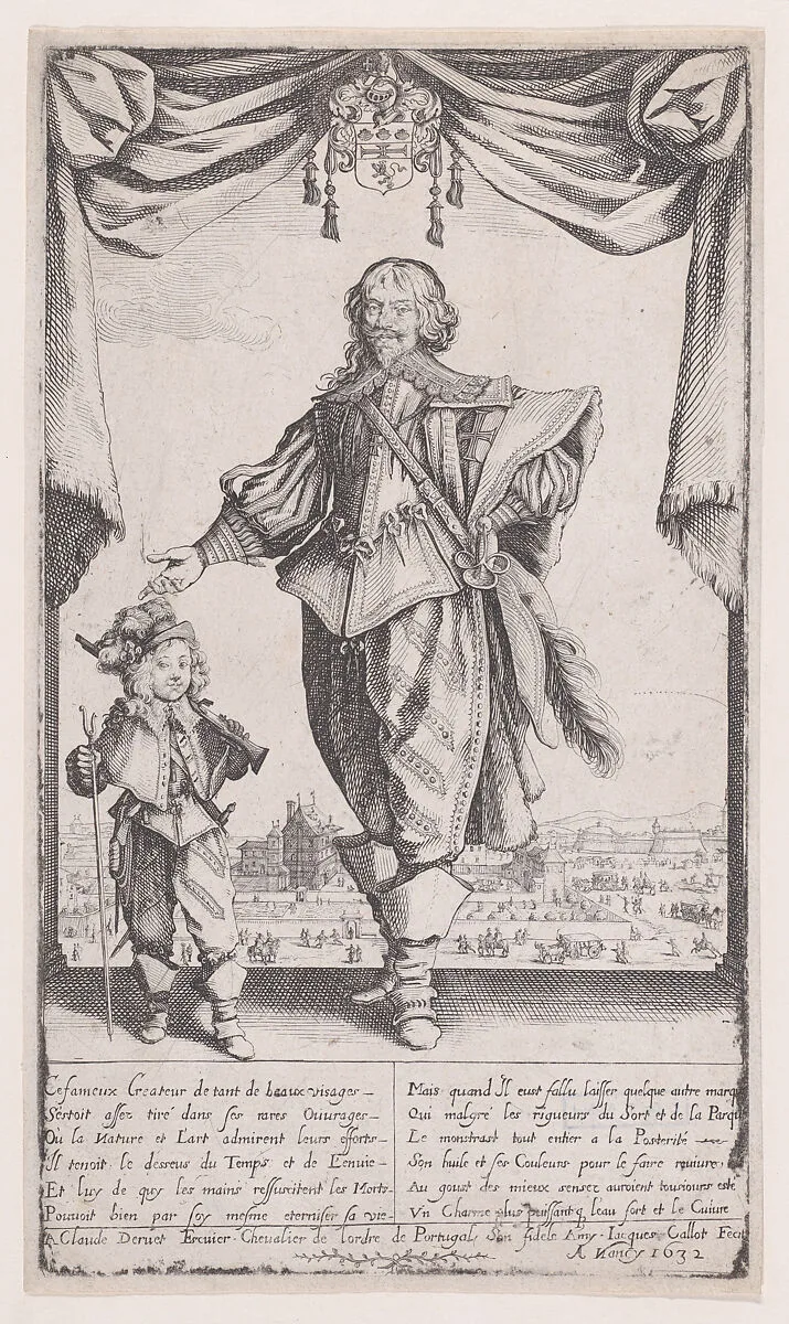 Portrait of Claude Deruet and His Son, Jean — Jacques Callot|Claude Déruet