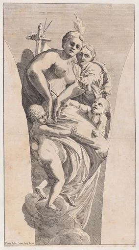 Study for a pendentive depicting Justice and Charity