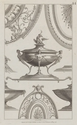 Vases and Vessels, nos. 248–254, plate 44 from "Designs for Various Ornaments"