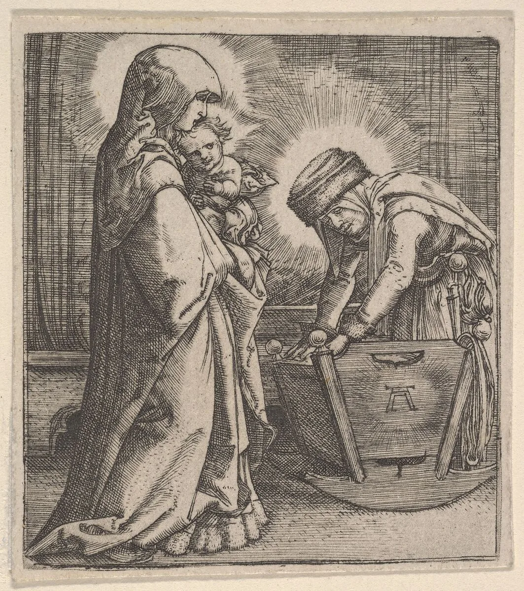 Copy of The Virgin and Child with Saint Anne at the Cradle — Albrecht Altdorfer